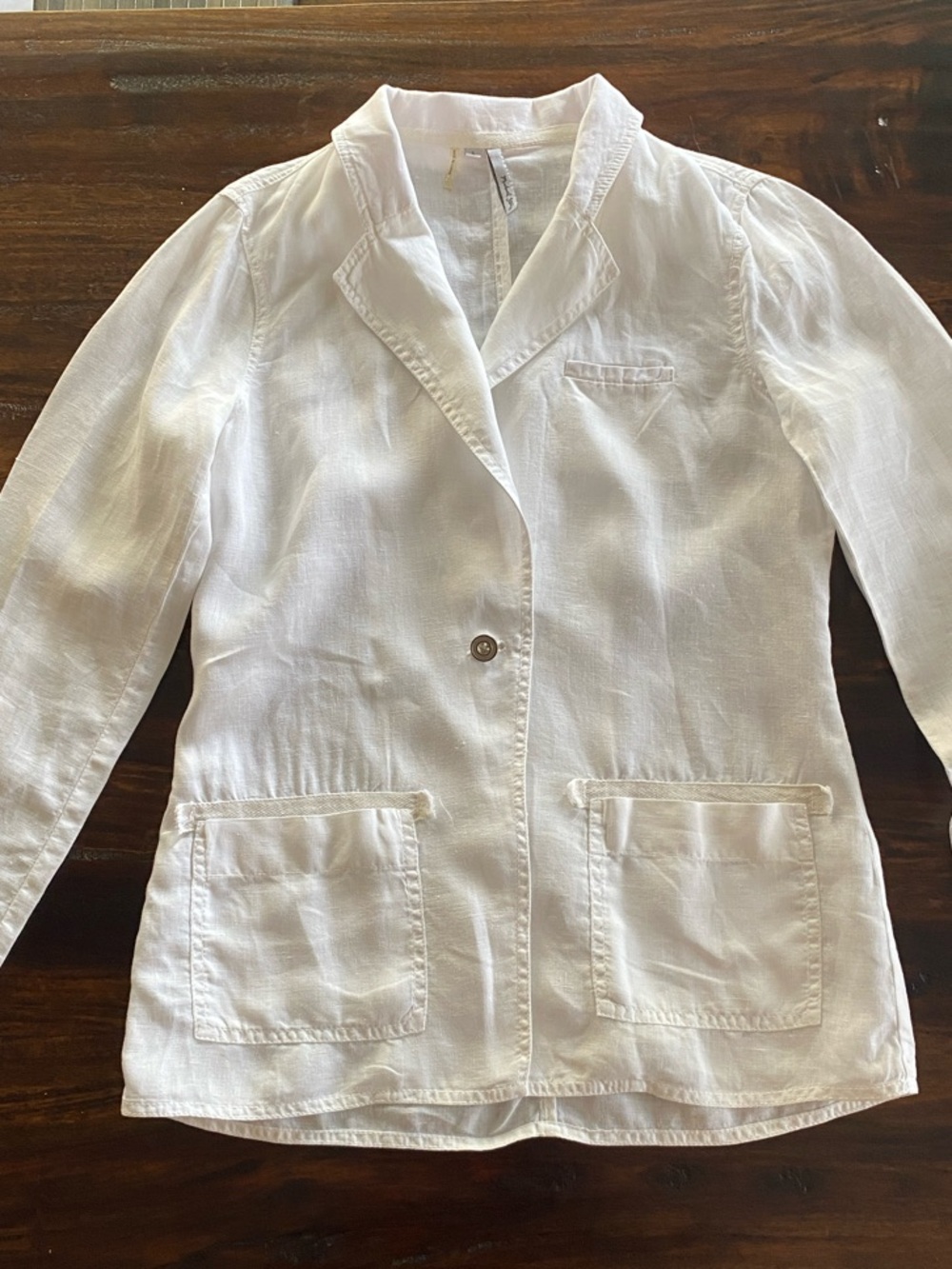 Michael Stars White Linen Blazer